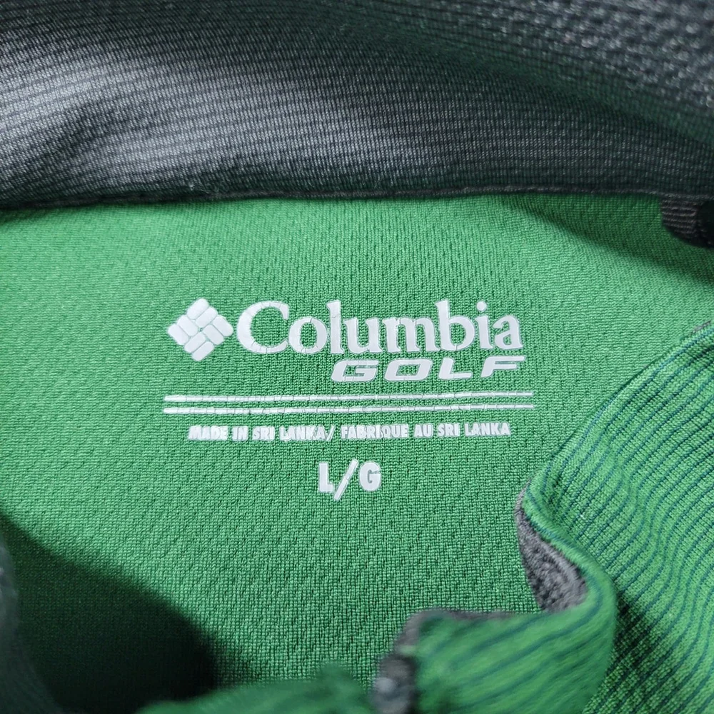 Columbia Mens Omni-Wick Shotgun 1/4 Zip Pullover Green Golf Performance Shirt L - Picture 3 of 9